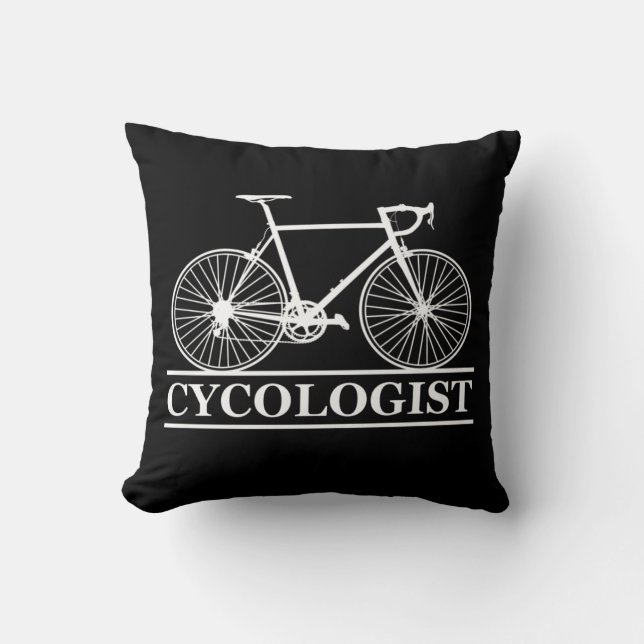 Almofada Cycologist tem um ciclismo engraçado dizendo (Frente)