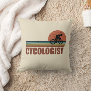 Almofada Cycologist tem um ciclismo engraçado dizendo