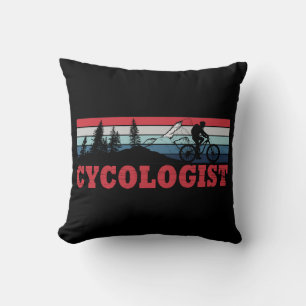 Almofada Cycologist tem um ciclismo engraçado dizendo
