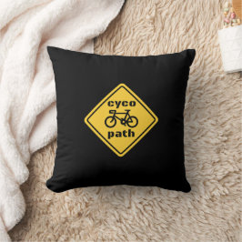 Almofada Cycopath Funny Road Sign for Cycle Lover
