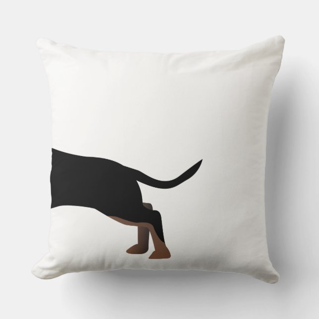 Almofada Dachshund Basic Breed Pronto para Personalizar (Frente)