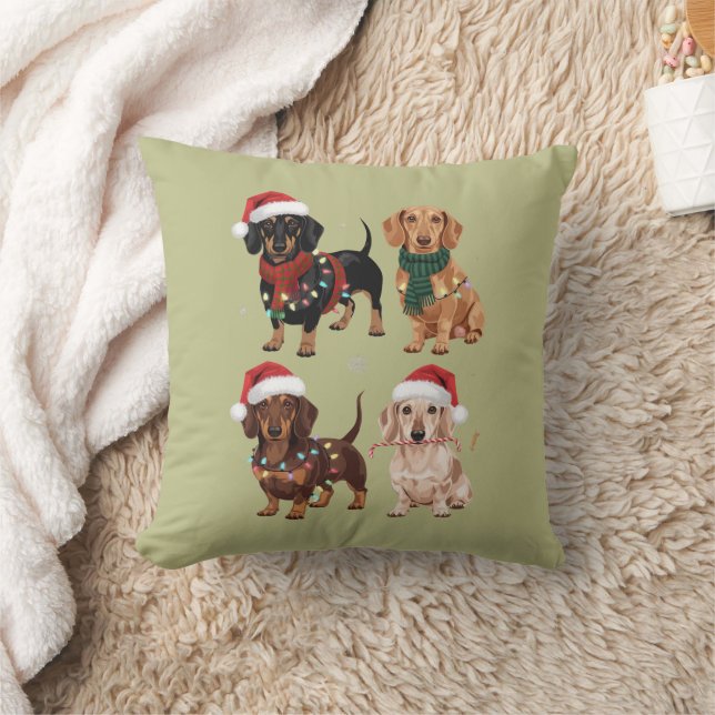 Almofada Dachshund Christmas Dog Mãe Lover Xmas Gift (Cobertor)