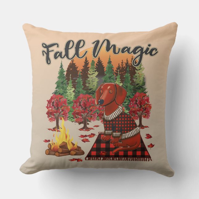 Almofada Dachshund Fall Magic (Frente)