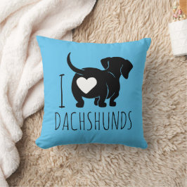 Almofada Dachshund Love Travesseiro decorativo
