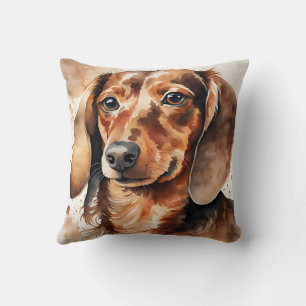Almofada Dachshund marrom