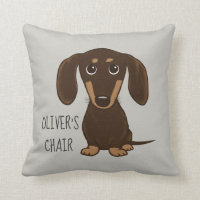 Dachshund Personalizado de Penteado de Chocolate B