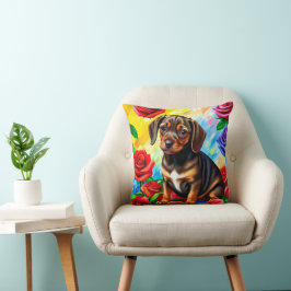 Almofada Dachshund Pug Puppy Dog Travesseiro Colorido
