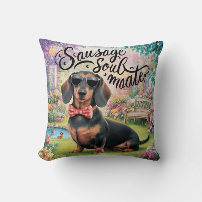 Almofada Dachshund Sausage Soulmate (Frente)