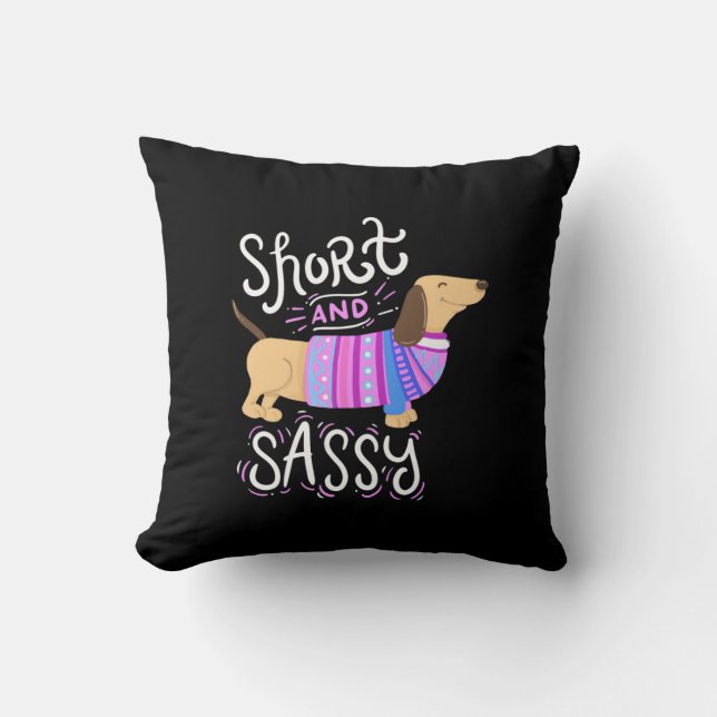 Almofada Dachshund Short E Sassy (Frente)