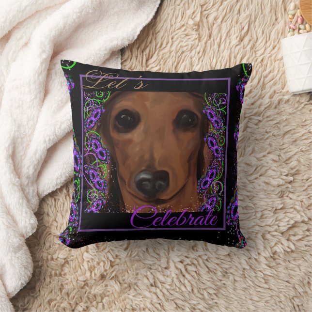Almofada Dachshund Vermelho (Cobertor)