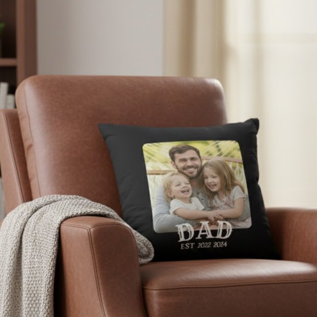 Almofada Dad Photo Established (Criador carregado)
