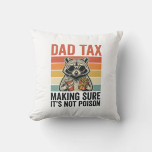 Almofada Dad Tax Mapache Vintage Camisa Divertida do Papai