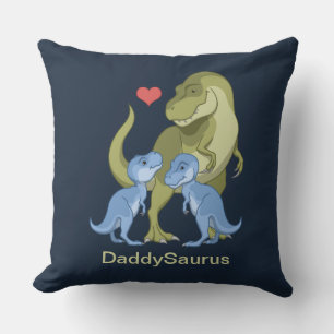 Almofada DaddSaurus T-Rex e Twin Baby Boy Dinossauros Jogam