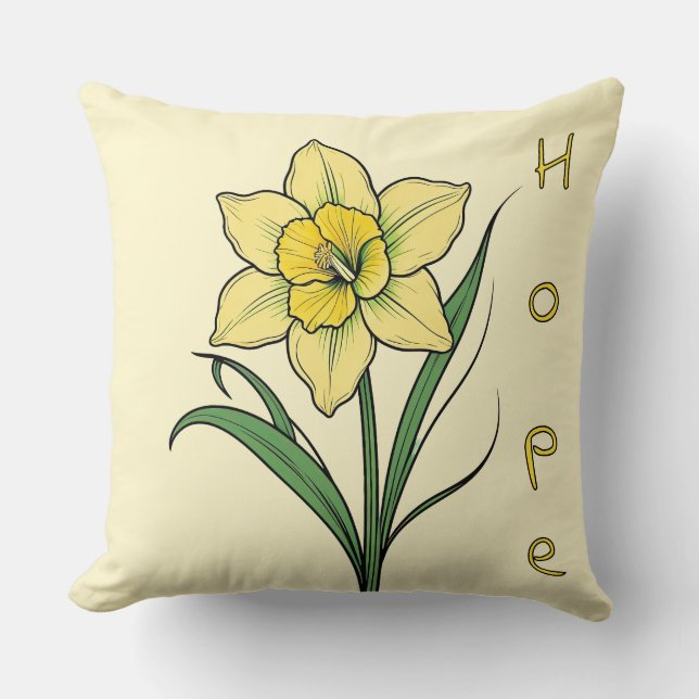 Almofada Daffodil Amarelo (Esperança) (Frente)