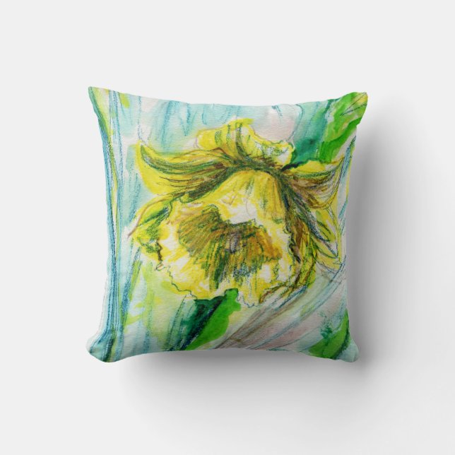 Almofada Daffodil por Alexandra Cook (Frente)