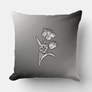 Almofada Daffodilo preto e branco