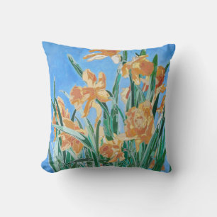 Almofada Daffodils Ouro Bloqueado Arte de Linha Negrito