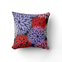 Dahlia Floral Rosa Vermelho Moderno