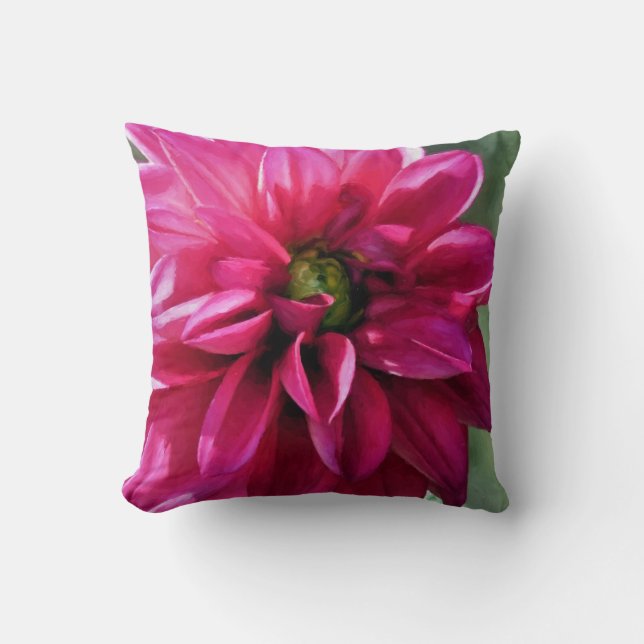 Almofada Dahlia rosa - travesseiro (Frente)