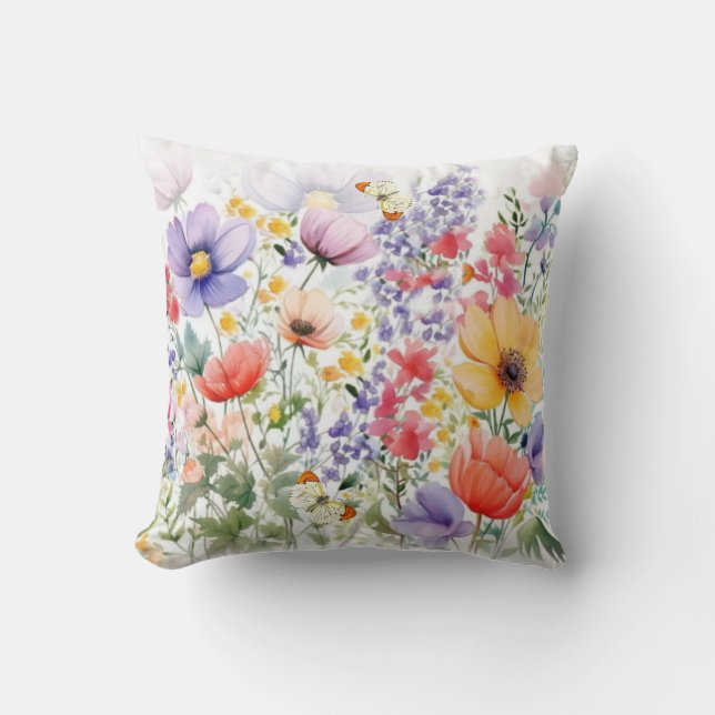 Almofada DaîBonito Watercolor Floral (Frente)