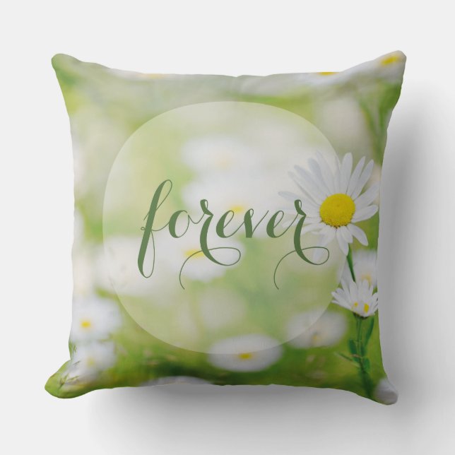 Almofada Daisy Daisies Fllower Floral Summer Wedding para s (Frente)