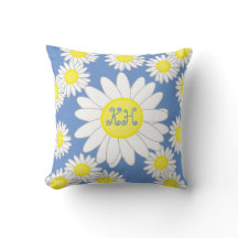 Daisy Monograma Azul Branco e Amarelo