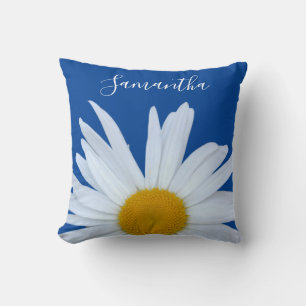 Almofada Daisy Ocean Blue White Script