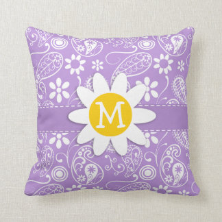 Almofada Daisy on Lavanda, Light Purple Paisley Pattern