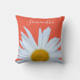 Almofada Daisy Orange White Script