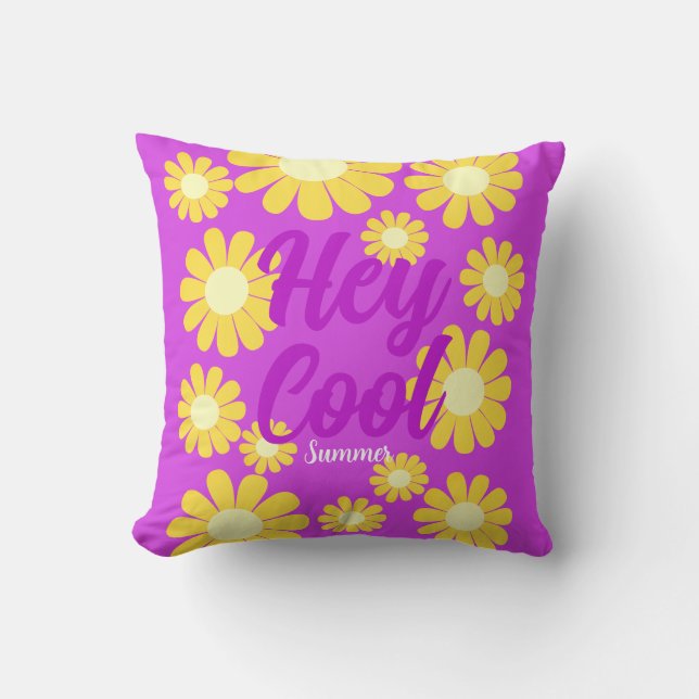 Almofada Daisy Yellow Magenta (Frente)