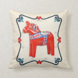 Almofada Dala Horse Folk Art em Sueco