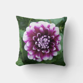 Almofada Dália roxa e branca