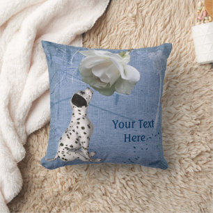 Almofada Dalmaciana Puppy White Rose Animal
