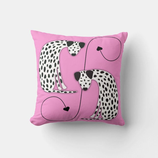 Almofada Dalmatian dogs Throw Pillow (Frente)