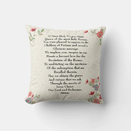 Almofada Dama Católica de Oração Fatima Personalizada