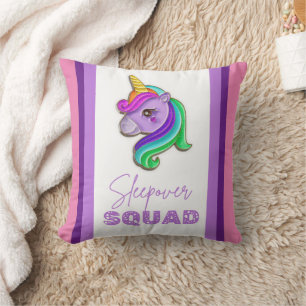 Almofada Dama do partido Unicorn Sleepover Squad pajama