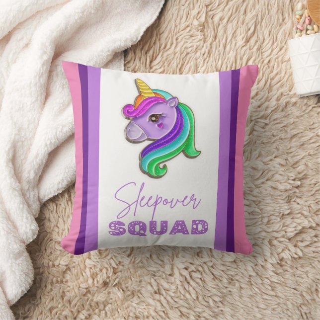 Almofada Dama do partido Unicorn Sleepover Squad pajama (Cobertor)