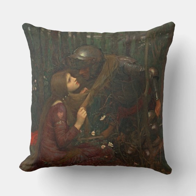 Almofada Dama Sem Merci do Belle do La, 1893 (óleo em (Frente)