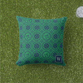 Almofada Damasceno Preppy de Pickleball – Dink Azul-Marinho