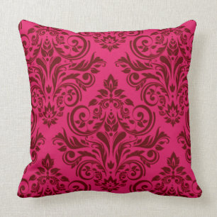 Almofada Damasco - clarete magenta