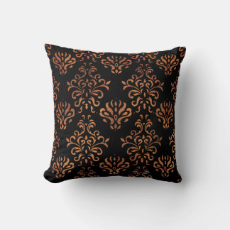 Almofada Damasco de Cobre & Preto