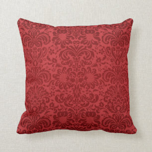 Almofada Damasco do vermelho de Superbe
