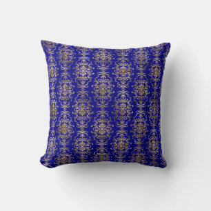 Almofada Damasco Dourado Elegante No Travesseiro decorativo