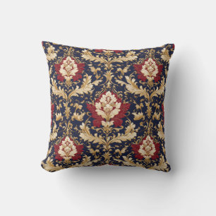 Almofada Damasco Floral Art Nouveau Dourado