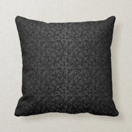 Almofada Damasco floral preto