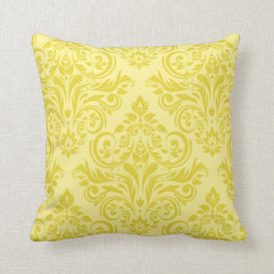 Almofada Damask - amarelo-limão