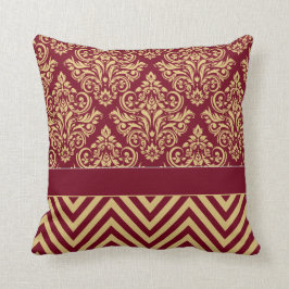 Almofada Damask Chevron - areia burdy