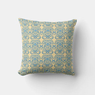 Almofada Damask robins ovo azul velho travesseiro cremoso