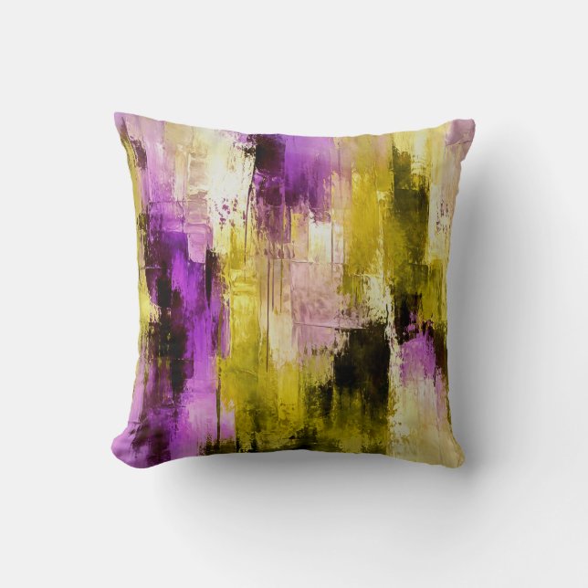 Almofada Dançando Através de Violeta Expressivo Moderno Abs (Frente)
