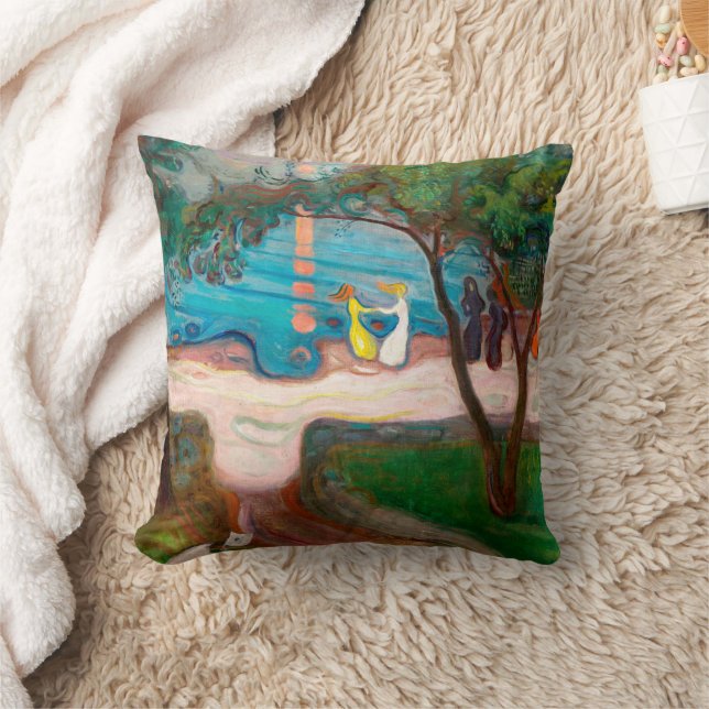 Almofada Dançando numa Praia | Edvard Munch | (Cobertor)